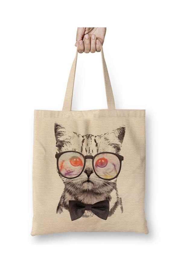 Humuts-Miau Cat Cat Tote Bag with Long Handle 1
