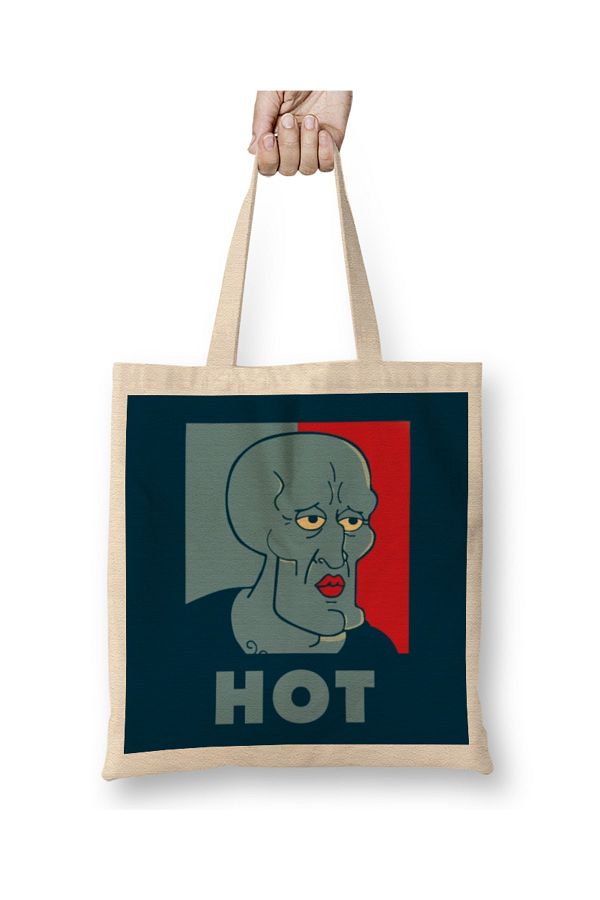 Humuts-Spongebob Handsome Squidward Spongebob Hot Tote Bag Long Handle 1