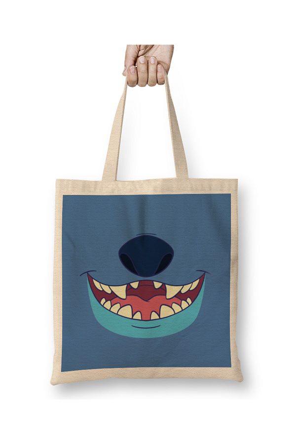 Humuts-Stitch Hello Cloth Bag Long Handle 1
