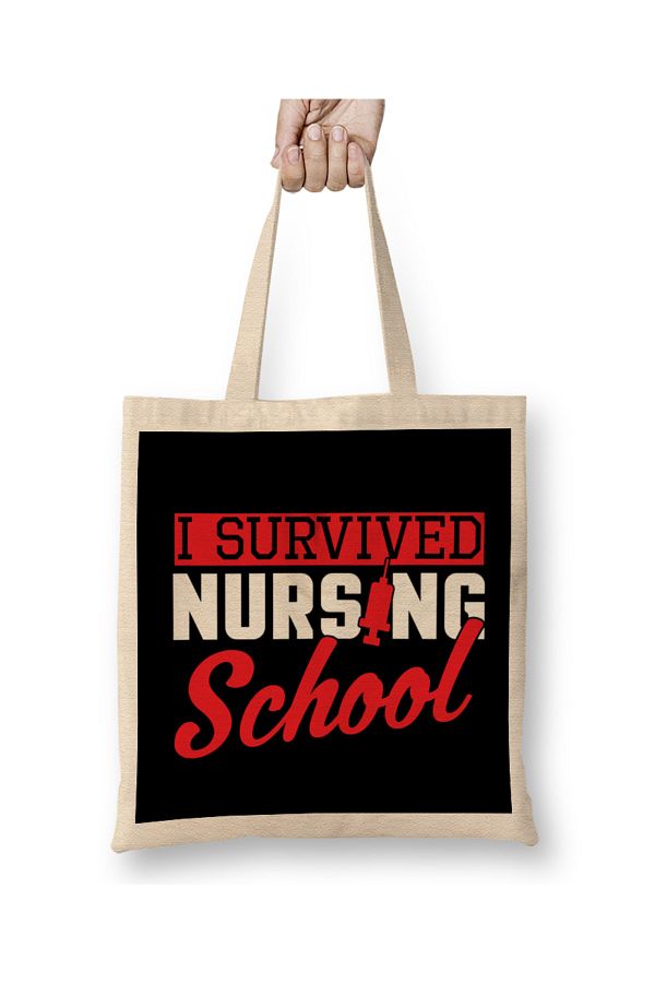 Bask Dukkan I Survived Nursing School Nurse Graduation Tote Bag Long Handle Trendyol