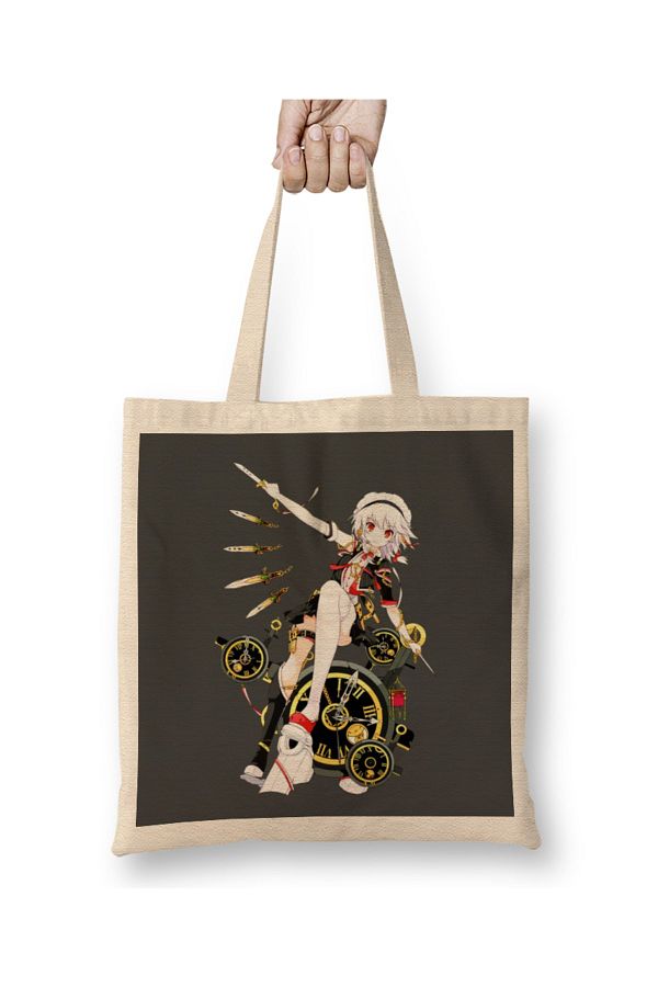 Baskı Dükkanı-Touhou Sakuya Izayoi Tote Bag Long Handle 1