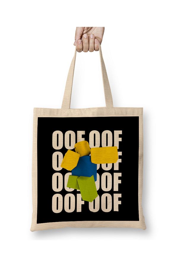 Baskı Dükkanı-Funny Game Characters Roblox Oof Meme Dancing Dabbing Noob Tote Bag Long Handle 1