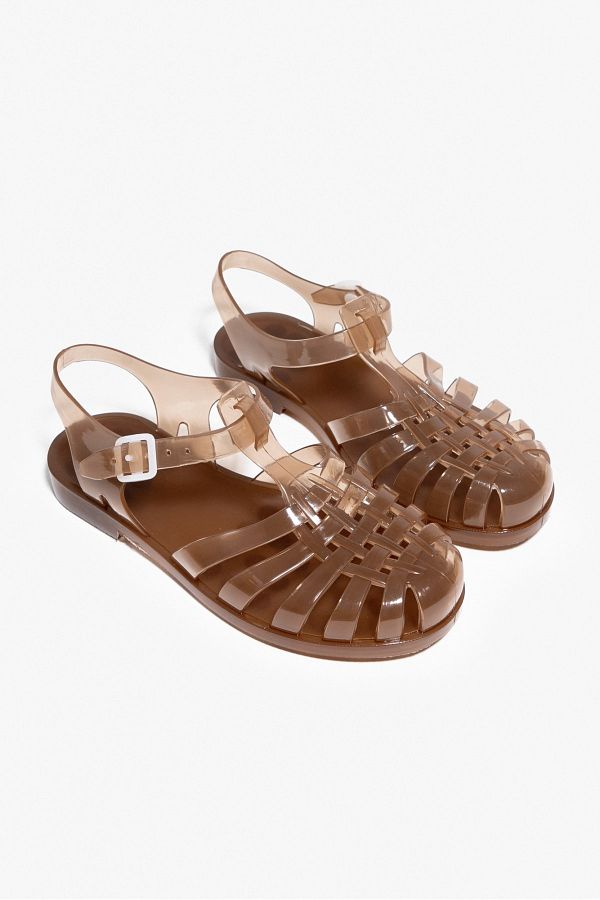 NİŞANTAŞI SHOES-Дамски сандали с прозрачен кафяв колан Anderline 1