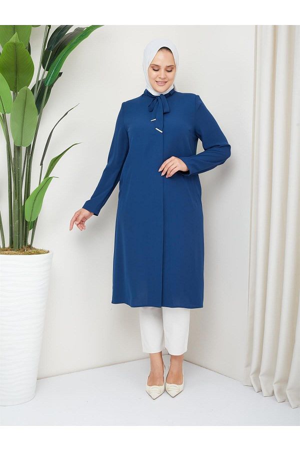 Gunay Karaca Large Size Women s Half Coat Top Coat 4670 1 Trendyol