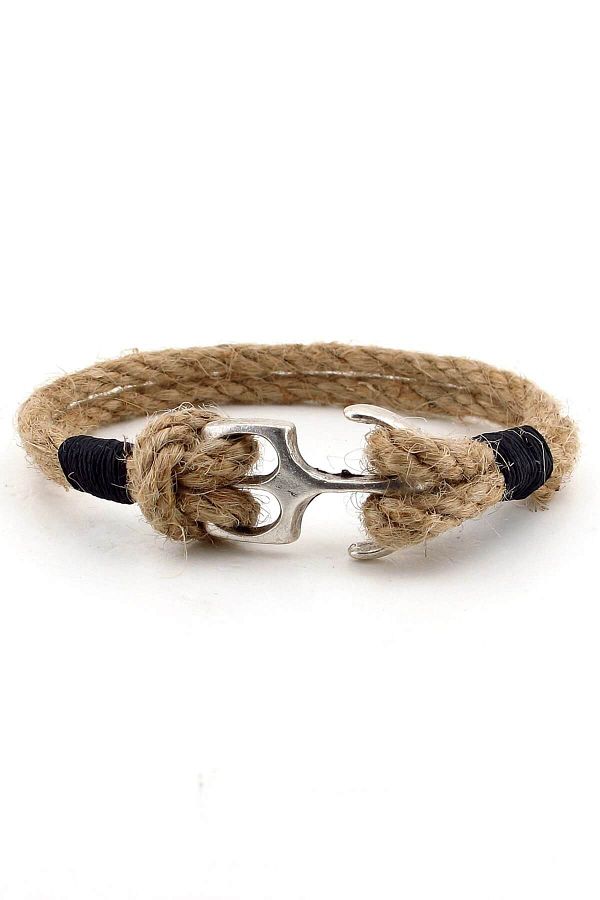 Solfera-Men's Anchor Sailor Sailor Rope Bracelet BT433 1