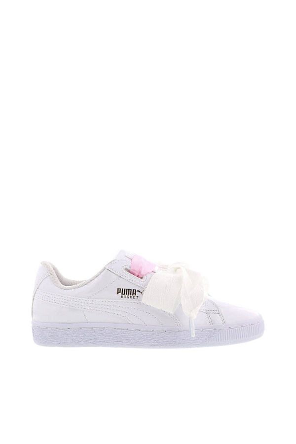 Puma-White C+Pma Basket Heart "Patent" Women's Shoes 1