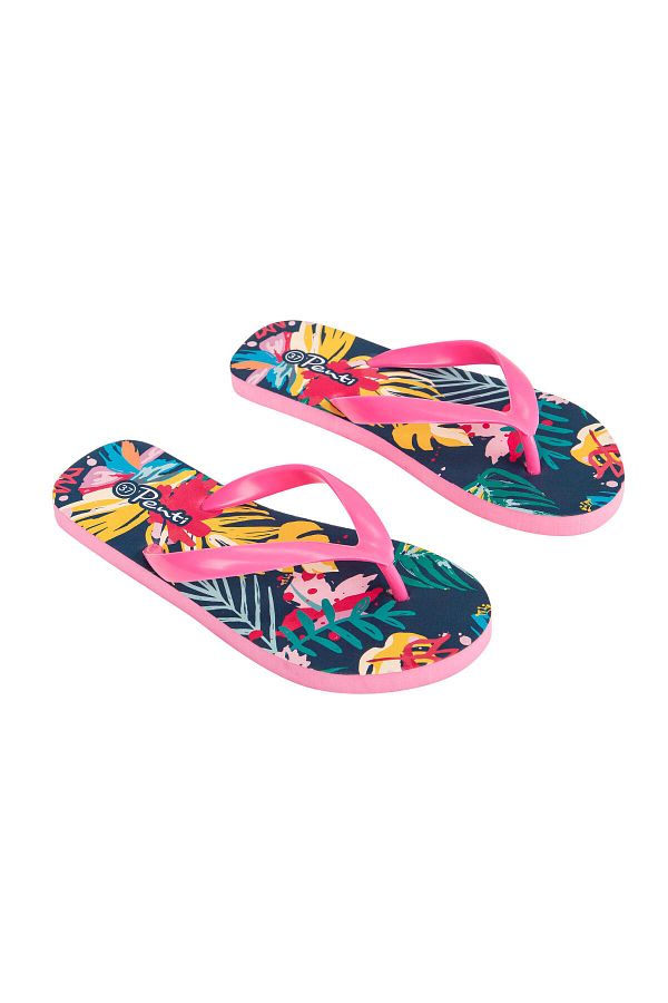 Penti-Blue Flower Print Slippers 1