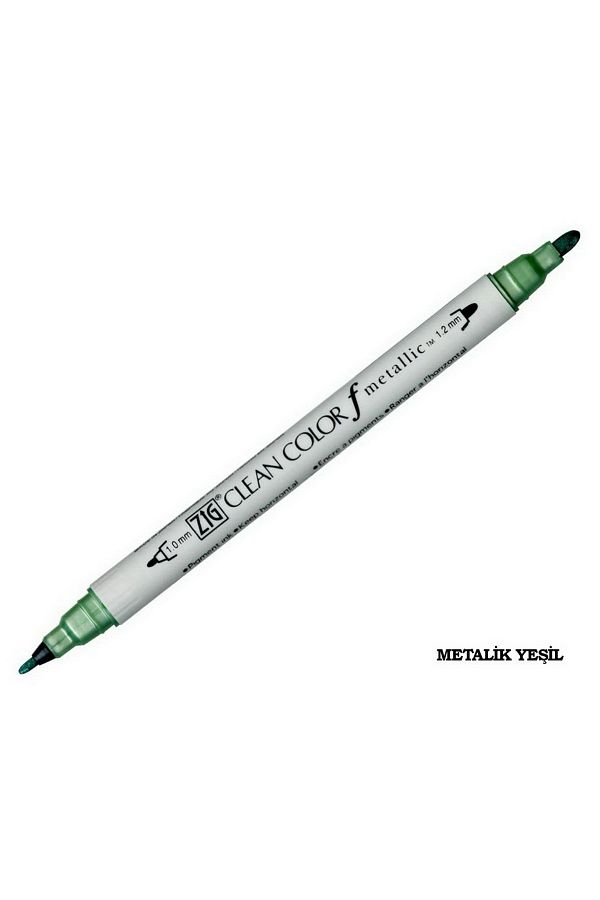 Zig-Clean Color F Metallic Tcs-8000 121 Green Double Sided Pen 1