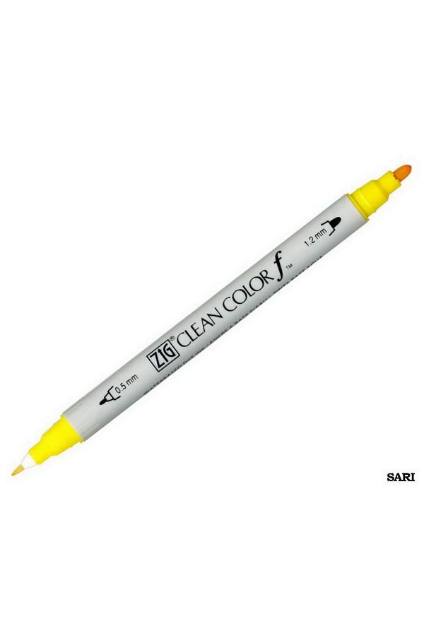 Zig-قلم كلين كولور F Tcs-6000t 050 أصفر مزدوج الجوانب 1