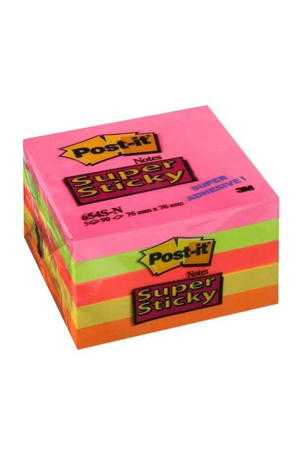 Post-it-Post-It Super Sticky Note 5 لون نيون × 90 ورقة 76 × 76 ملم 1