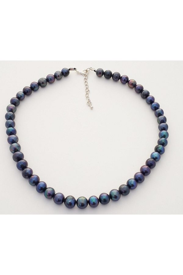 Stoneage-Natural Stone Black Pearl Necklace F00786 1