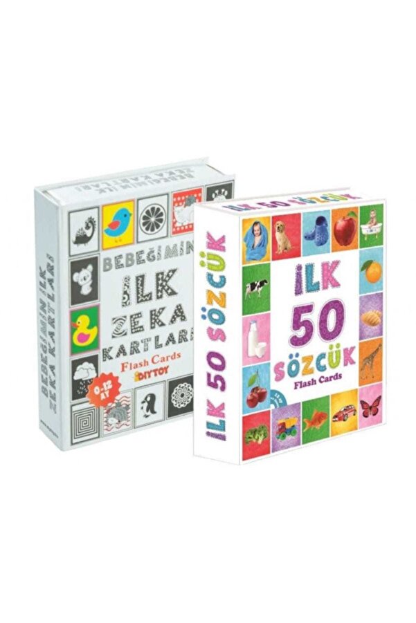 Diytoy Flash Cards Ilk 50 Sözcük & Bebeğimin Ilk Zeka Kartları Set