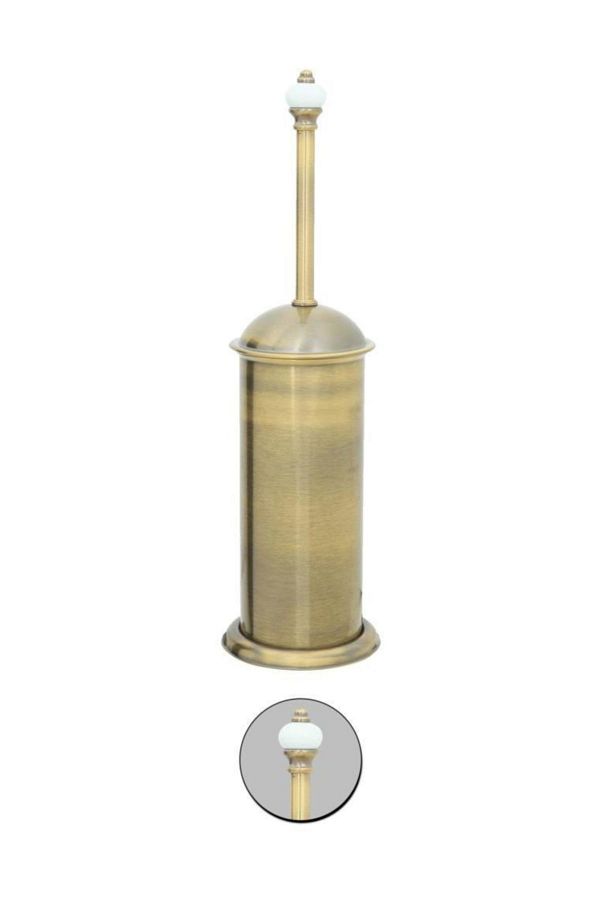 Maya-Fantasia Antique Toilet Brush 100% Brass 1