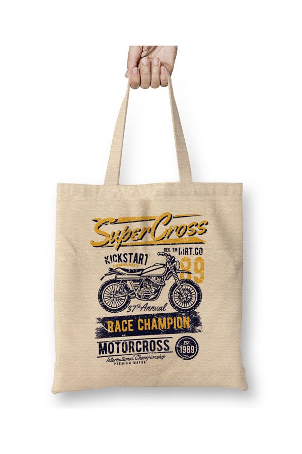 Bask Dukkan Super Cross Race Champion Tote Bag Long Handle Trendyol