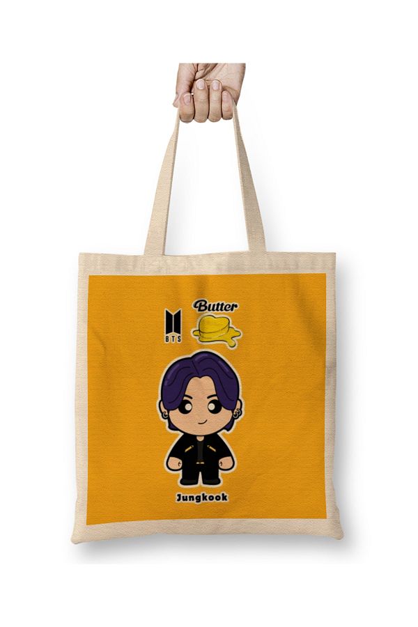 Humuts-Bts Jungkook Butter Version Tote Bag Long Handle 1