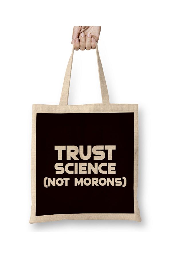 Baskı Dükkanı-Trust Science Scientist Math Chemistry Nerd Geek Computer-2 Cloth Bag Long Handle 1