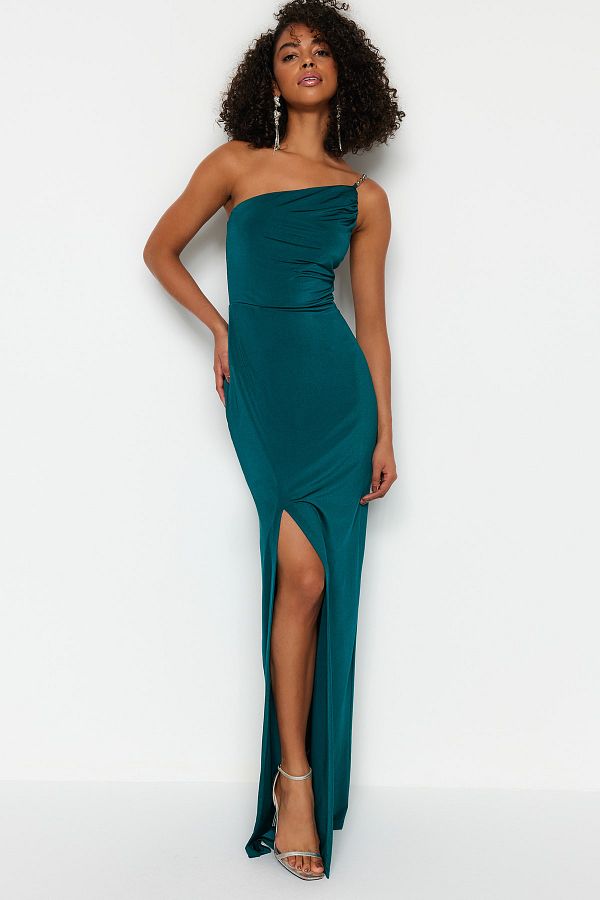 Emerald green long formal dress clearance