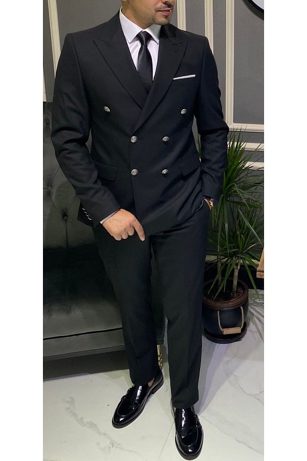 MY VİNTAGE-Slim Fit Double Breasted Suit 1