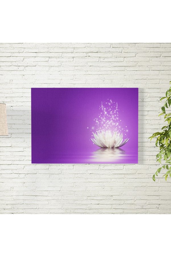 Reysa Tasarım Lotus Flower Poster with Purple Background 50X70 cm ...