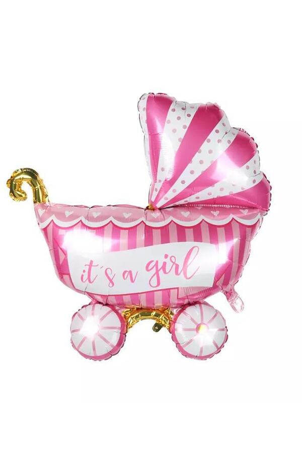 aşkın concept Parti Balonları Bebek Arabası Pembe Folyo Balon Helyumlu Balonlar