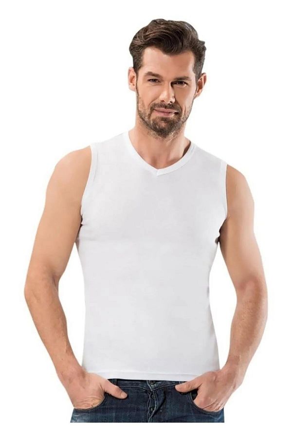 Anıt-5 Pieces Men's V-Neck Zero Sleeve Lycra Modal Undershirt 47% Modal 47% Cotton 6% Lycra 1