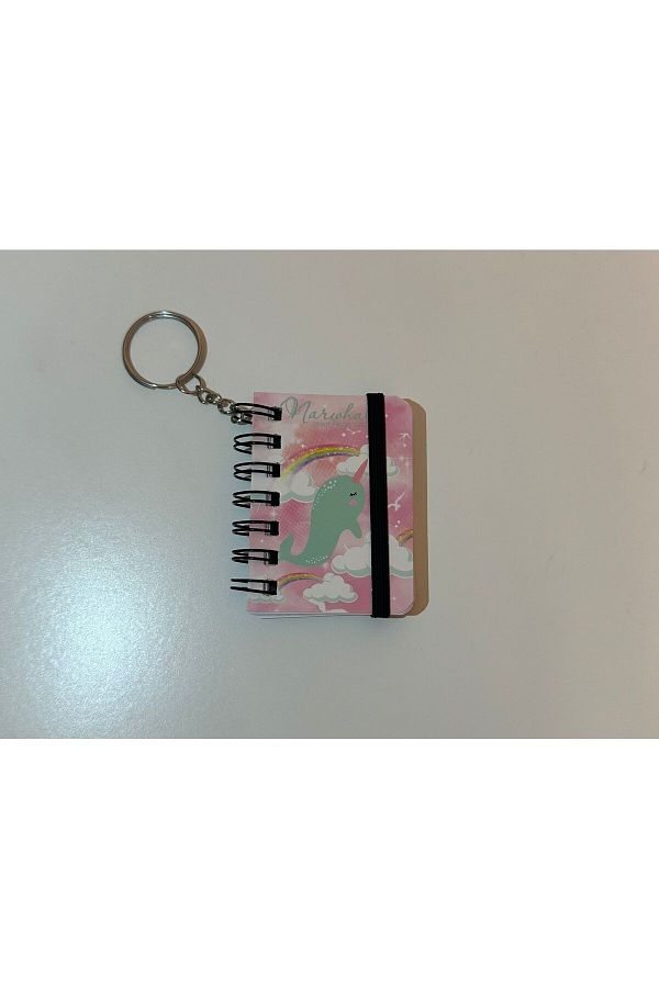 SF SCRAPBOOK KIRTASİYE-Mini Notebook Scrapbook Journal with Keychain 1