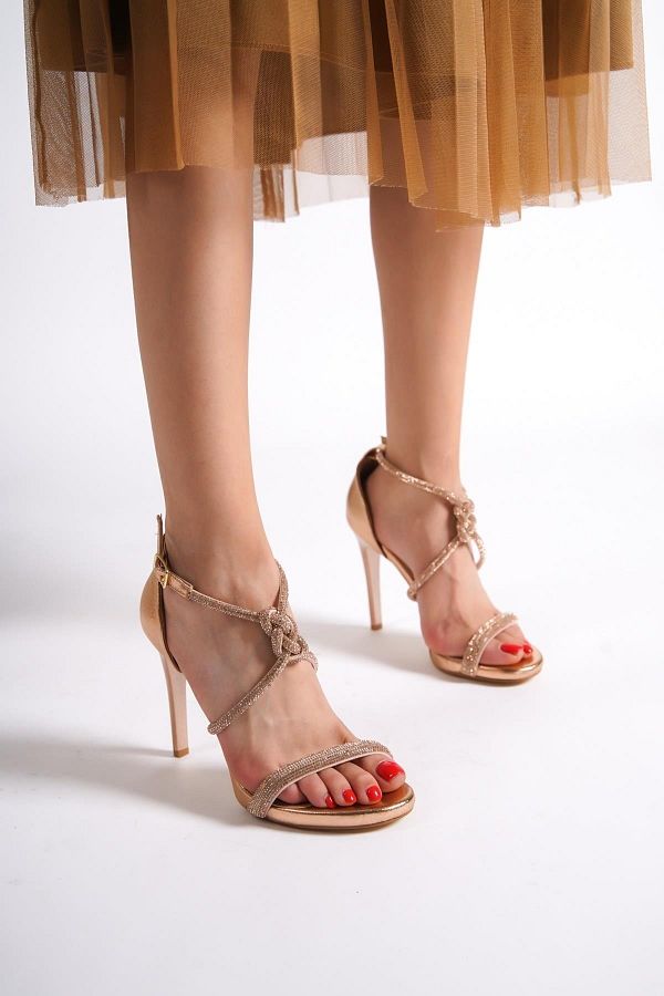 Copper evening shoes store