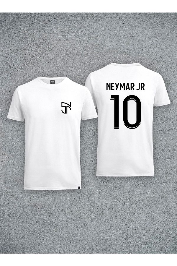 sielta-Tricou negru de fotbal cu imprimeu Neymar Jr - Design special unisex 1