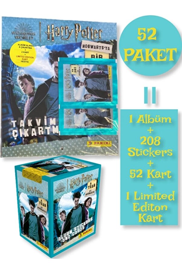 Panini Harry Potter A Year At Hogwarts Sticker Takvim Koleksiyon Albümü + 52 Paket Kart