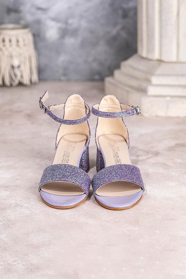 M N WOMEN Lilac Glitter Girls Evening Dress Shoes Trendyol