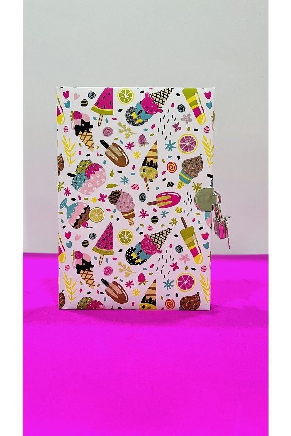 karinabest-The Cuttest Diaries Memory Book Locked Diary Memory Book Hard Cover A5 Lined Notebook 1