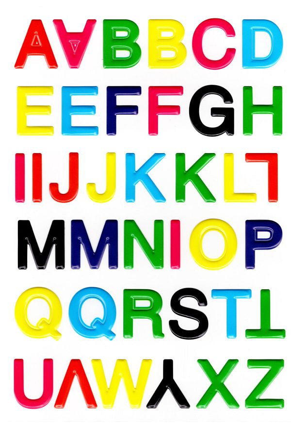 Limmy-Sticker Embossed A4 Size Stiker Notebook, Planner Label, -(lim072) - Colorful Letters 1
