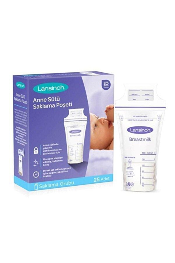 LANSINOH Süt Saklama Poşeti 25Li