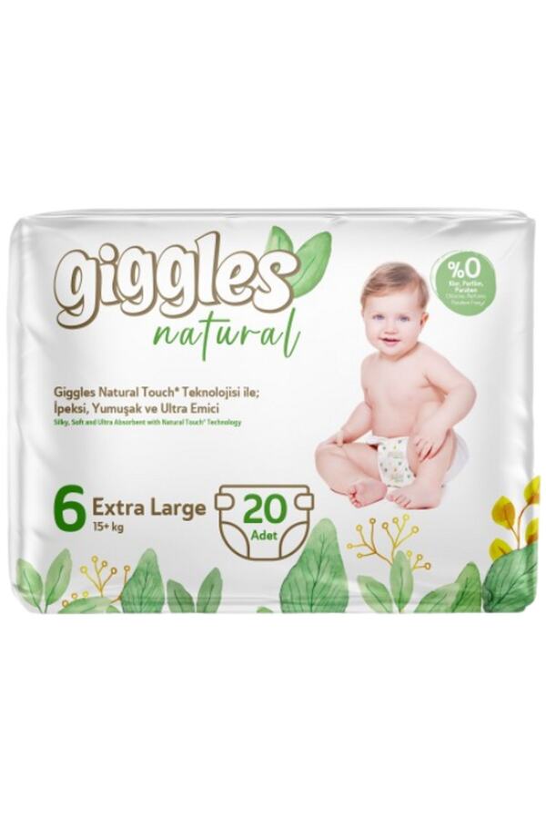 giggles Natural 6 Numara Extra Large 1 Paket 20 Adet