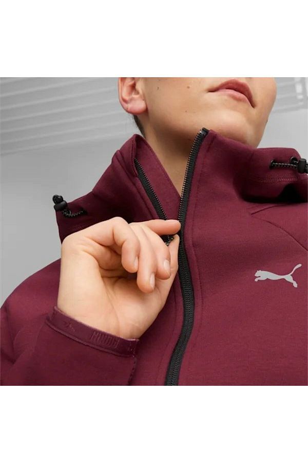 Burgundy puma tracksuit sales