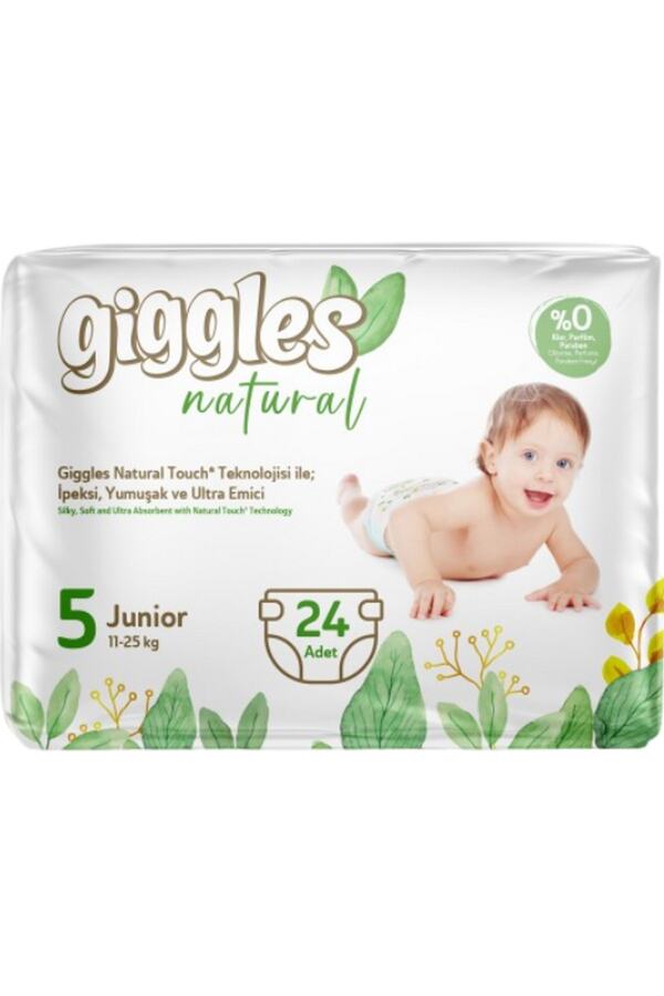 giggles Natural 5 Numara Junior 1 Paket 24 Adet