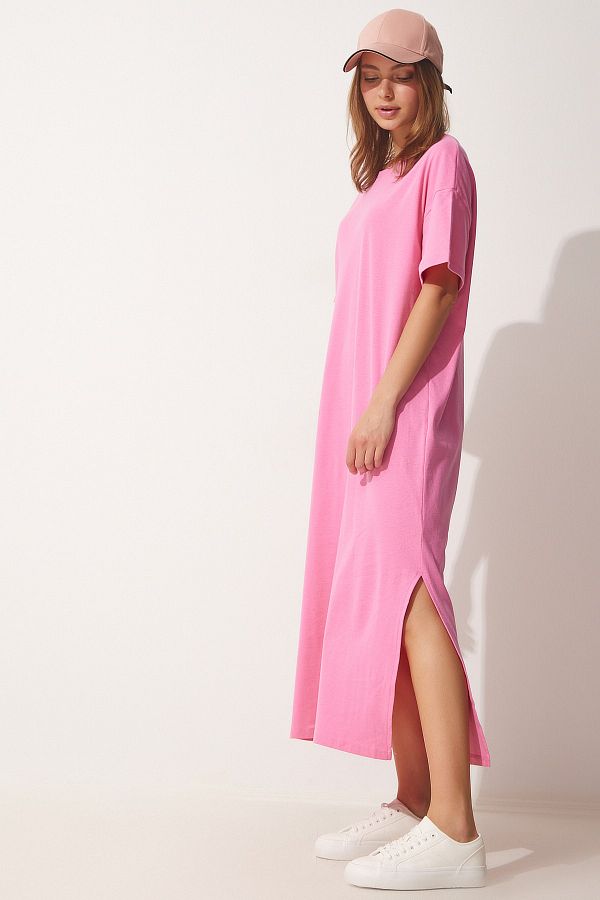 Hot pink cotton dress clearance