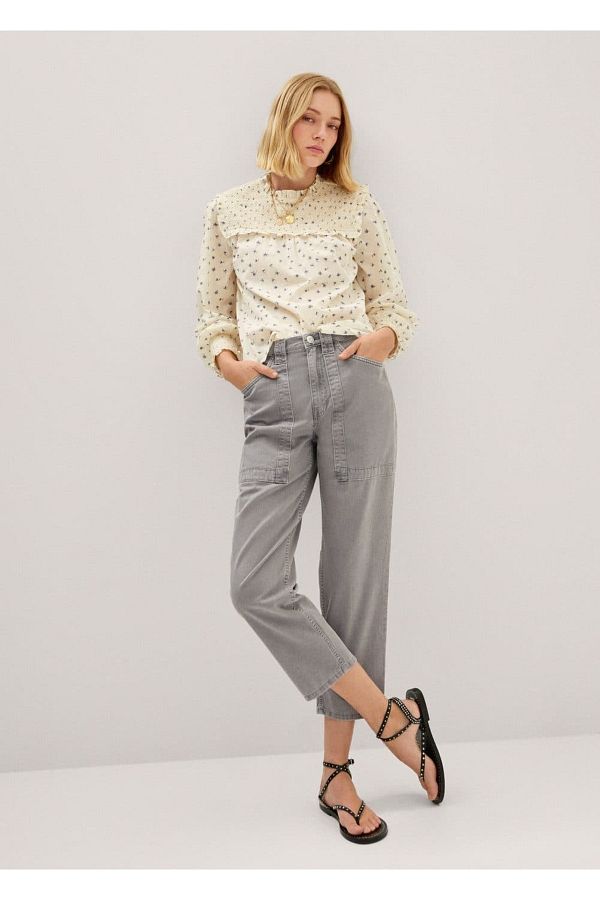 MANGO High Waist Slouchy Jean Trousers Trendyol