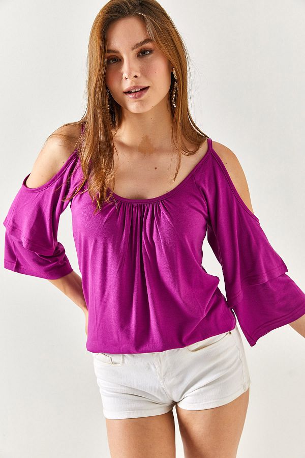 Low cut flowy tops deals