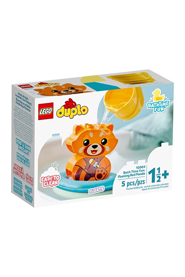 LEGO Oyuncak Duplo Bath Time Fun: Floating Red Panda İlk Banyo Zamanı Eğlencesi 5 Parça Lego 10964