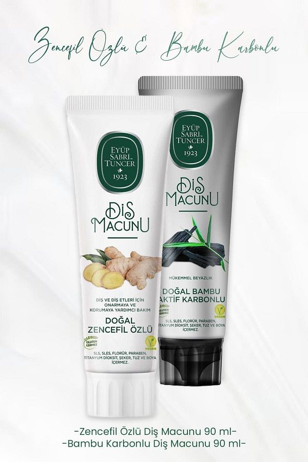 Eyüp Sabri Tuncer-Toothpaste Ginger Extract 90 ml and Bamboo Carbon 90 ml 1