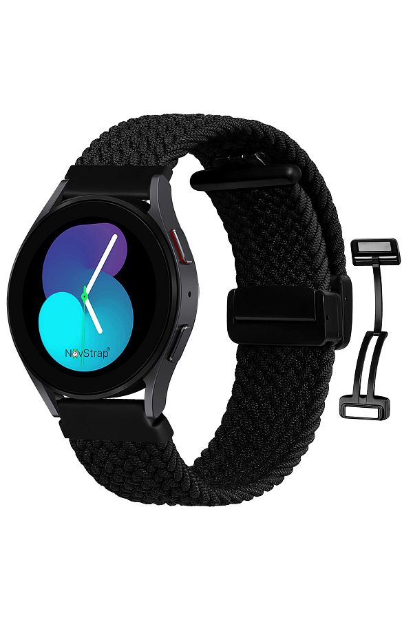 NovStrap Samsung Galaxy Watch 46mm SM R800 Compatible Band 22mm Flexible Braided Magnet Buckle Strap Trendyol