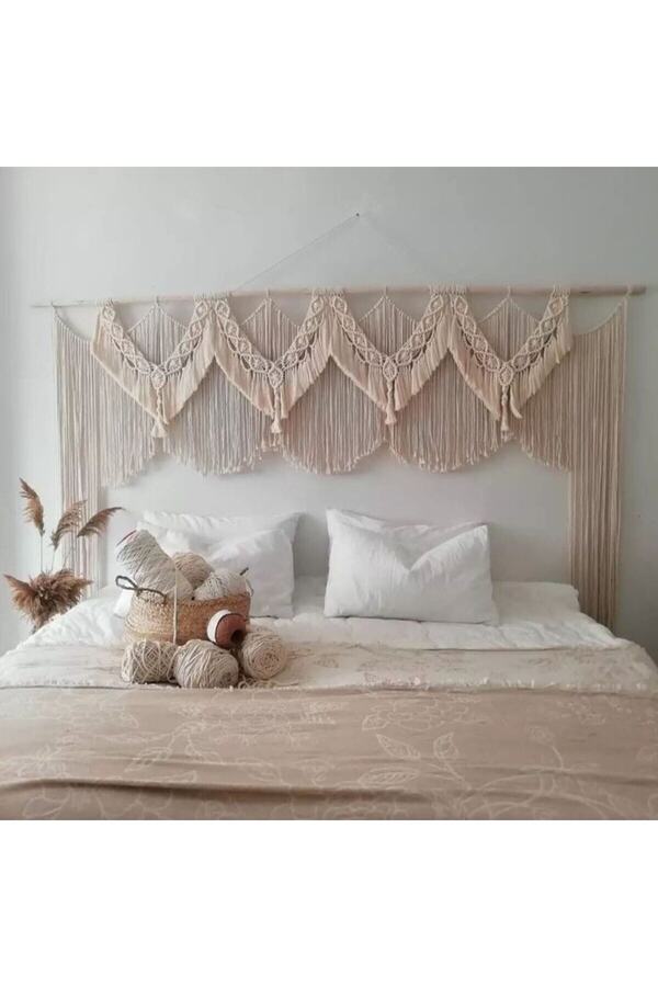 EdaTasarım-Macrame Curtain Bed Headboard 1