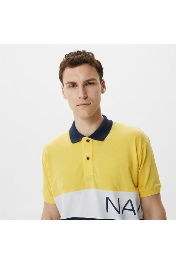 Yellow nautica polo shirt discount