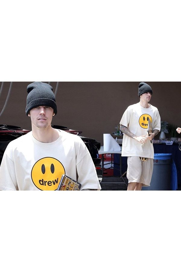 Adrift-Mole Sticker Justin Bieber - Drew House T-shirt ET1411 1