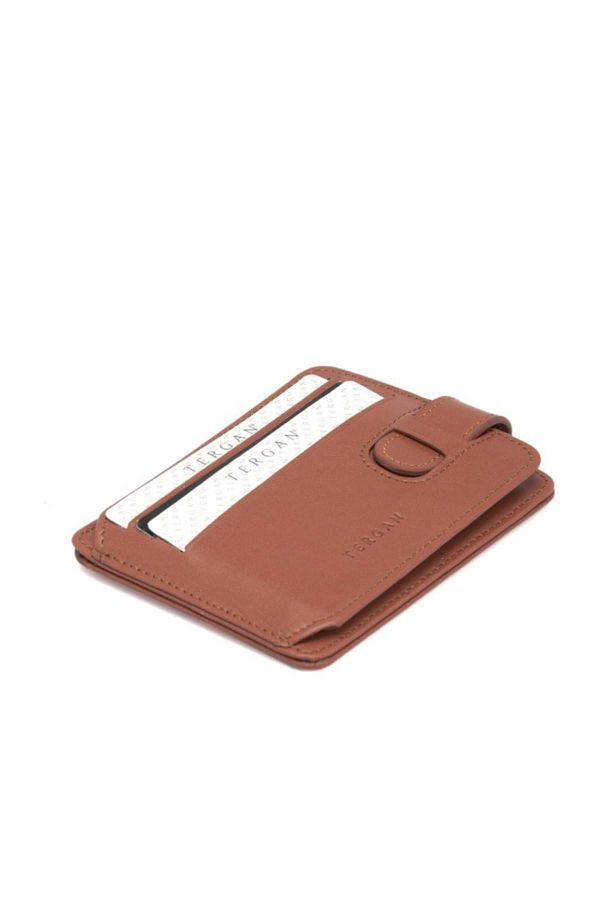 Tergan-Genuine Leather Tan Leather Men's Credit Card Holder S1KK00001533 1