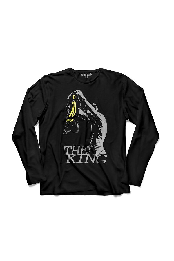Kendim Sectim The King Leo Lionel Messi Barcelona Jersey White Long Sleeve T Shirt Trendyol