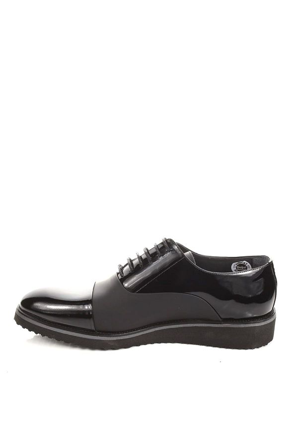 Fosco-Black Patent Leather Men's Casual Shoes Fosco 6590 Men 1