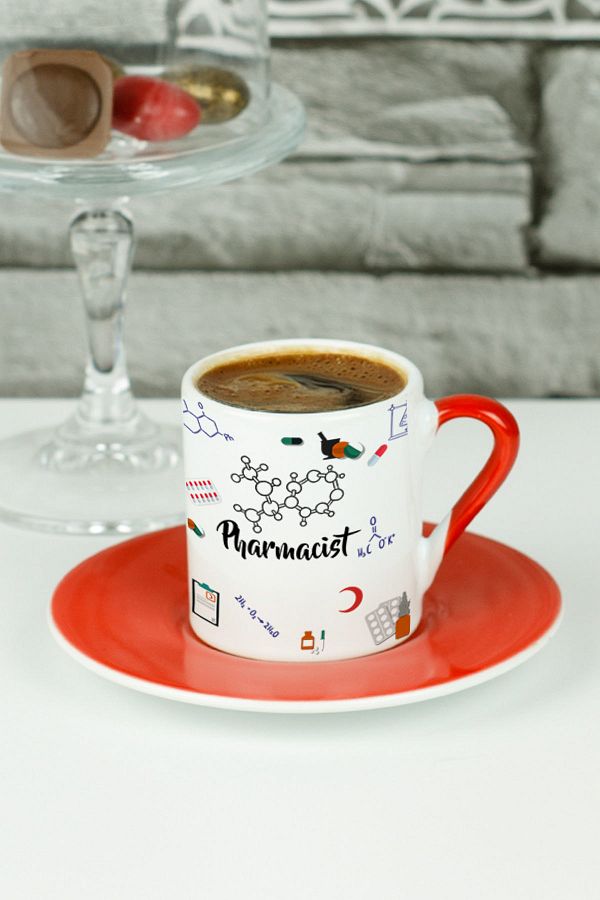Hediyelen-Red Turkish Coffee Cup - Pharmacist 1