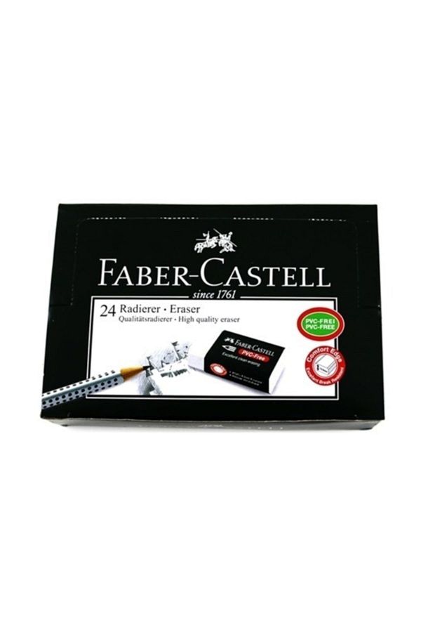 Faber Castell-Faber 7085-24 - 24 Pieces White Eraser 188524 1
